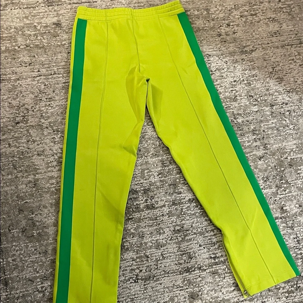 Bottega Veneta Neon Lime Track Pants with Green Side Stripes - Picture 6 of 6